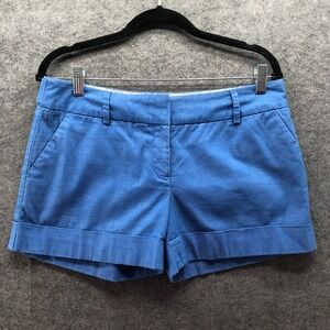 Sportsgirl Low Rise Chino Shorts Womens 10 Blue Cuffed Stretch Y2K Preppy